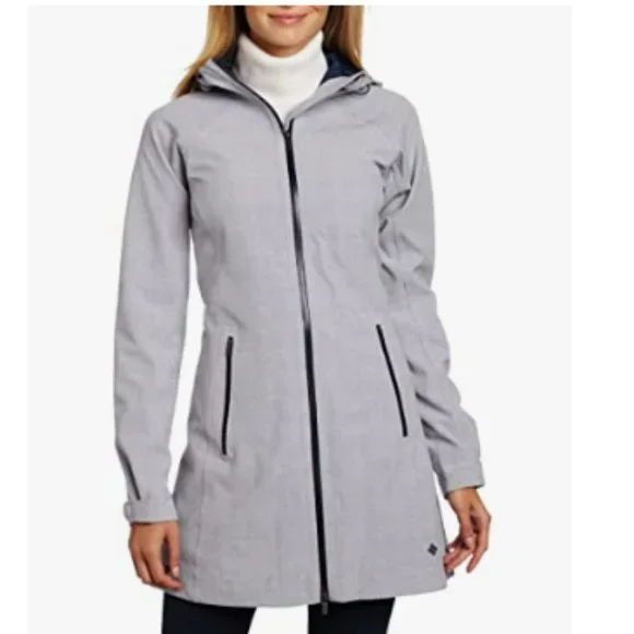 Columbia Women's Dusk 2 Dawn Omni Heat Light Grey Jacket Size S Style WL2111 - Picture 1 of 15